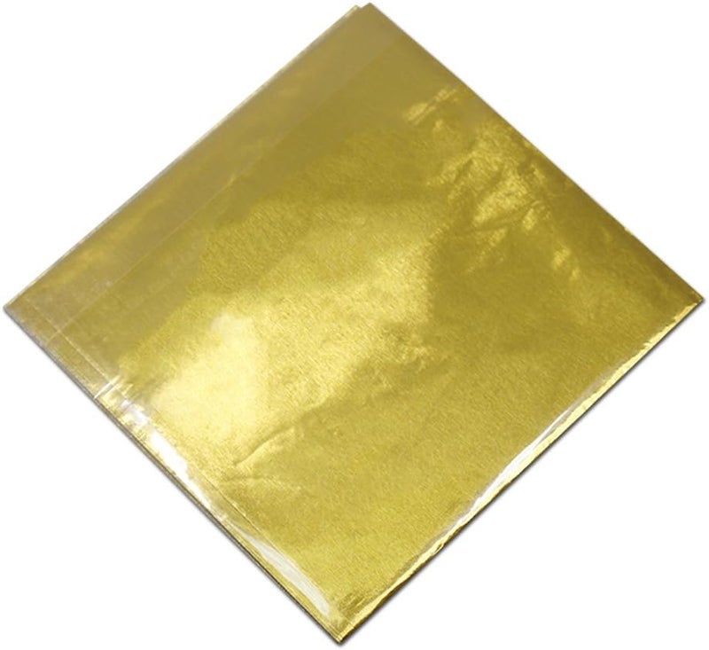 MITOB 200 Pack 3.15x3.15 inch Golden Chocolate Wrappers Aluminium Foil Square Sweets Lolly Paper Wrapping for DIY Food Candy Packaging Decoration Party Favor Wedding Birthday Accessories - Image 1